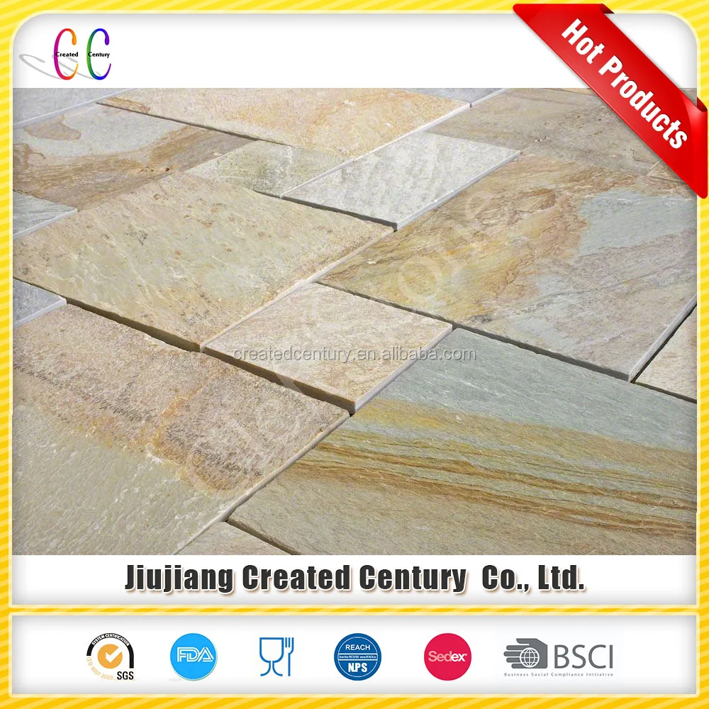 
Outdoor floor tiles slate in laja raja color 