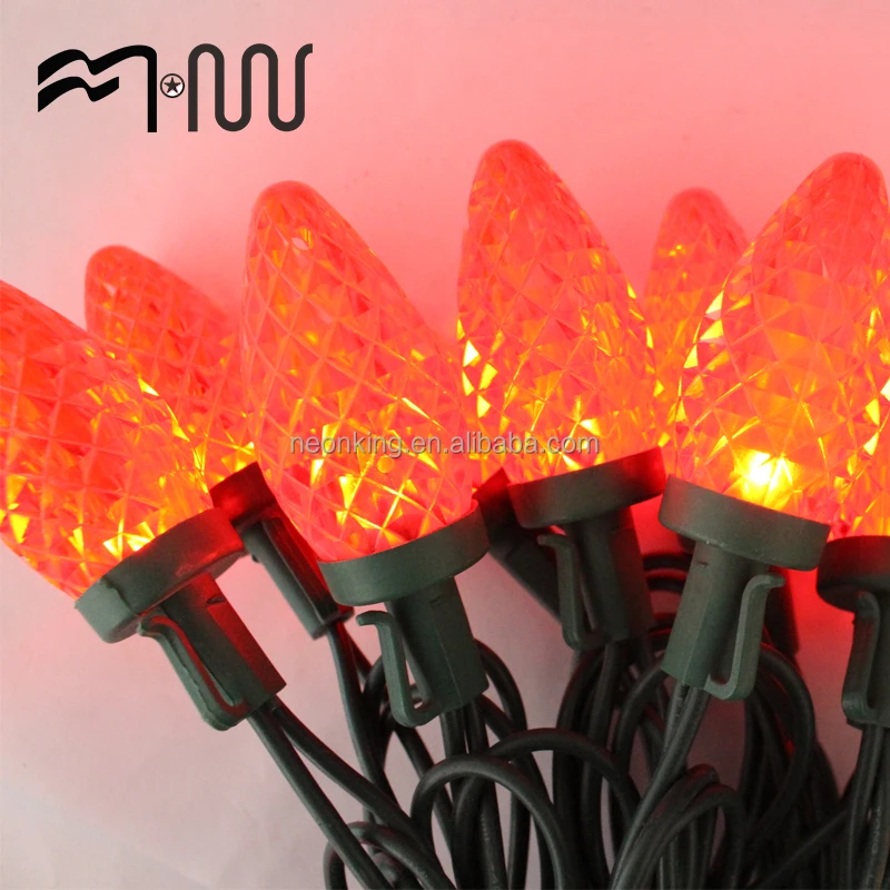Various styles different colors green led string light C9 Xmas light