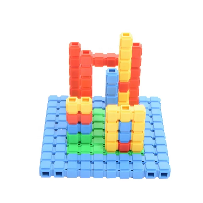 Plastic link toy kindergartens plastic connecting building blocks for kids