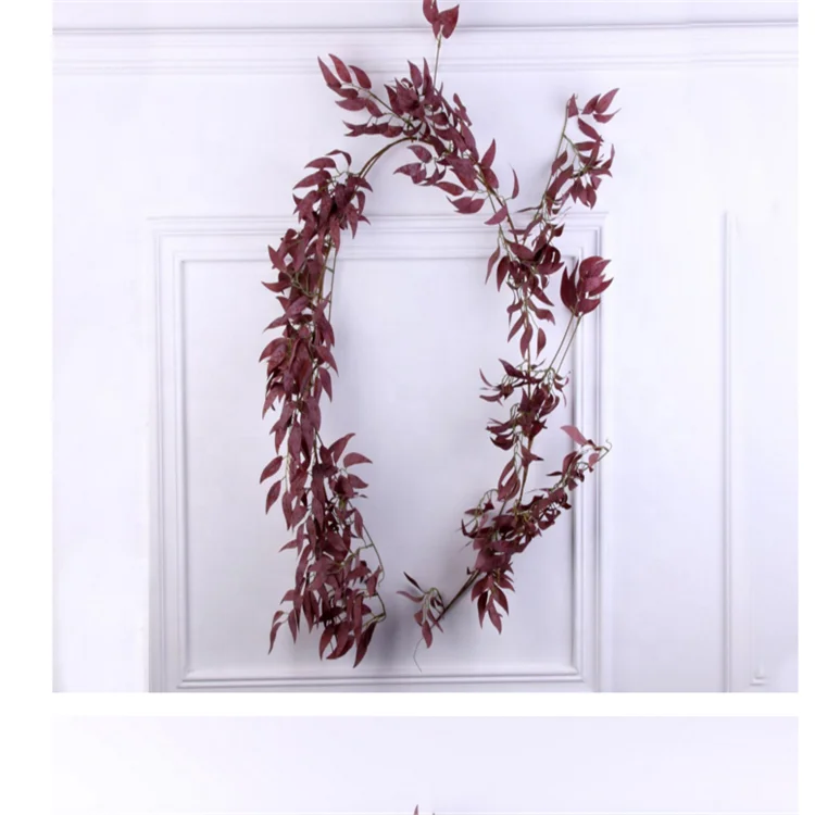 Прямая продажа с фабрики искусственных запасами ивовых деревьев листья искусственные зелени лоза плетеная веточка Искусственные висит лозы листвы из джунглей зелени