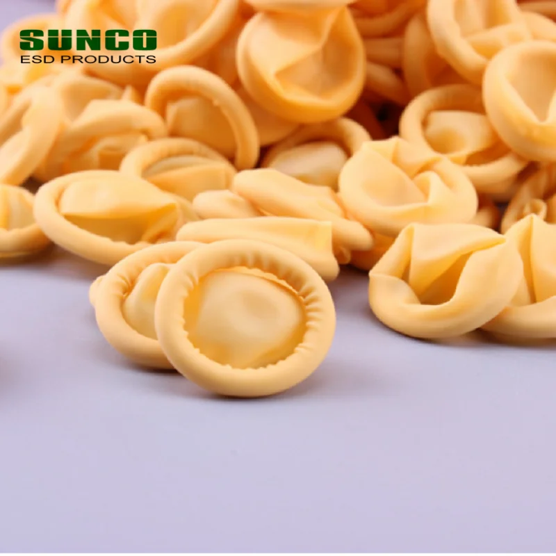 Factory Price Yellow Latex ESD Finger Cots