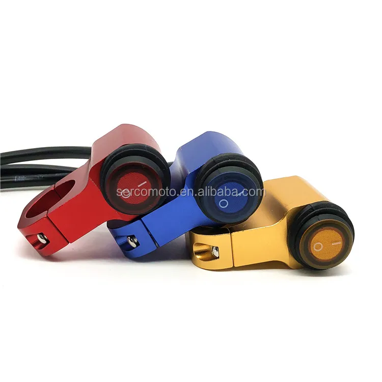 high quality aluminum Universal CNC motorcycle switch 22mm 25mm handlebar Low High Beam light switch ON/OFF
