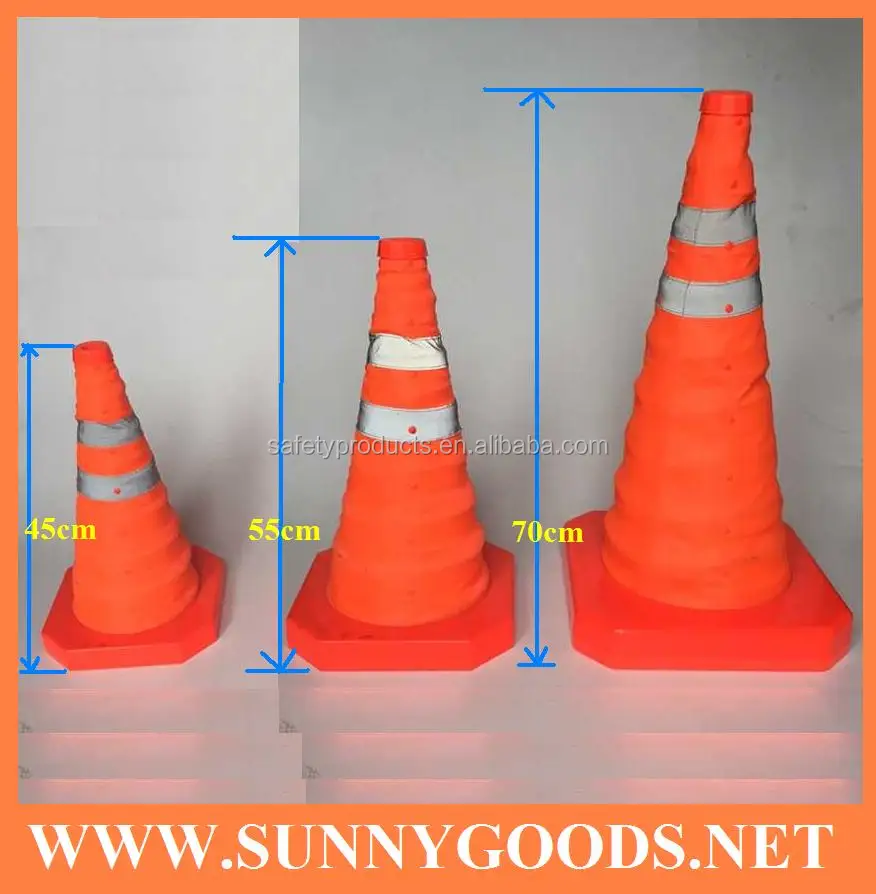 height 700mm retractable road safety cones