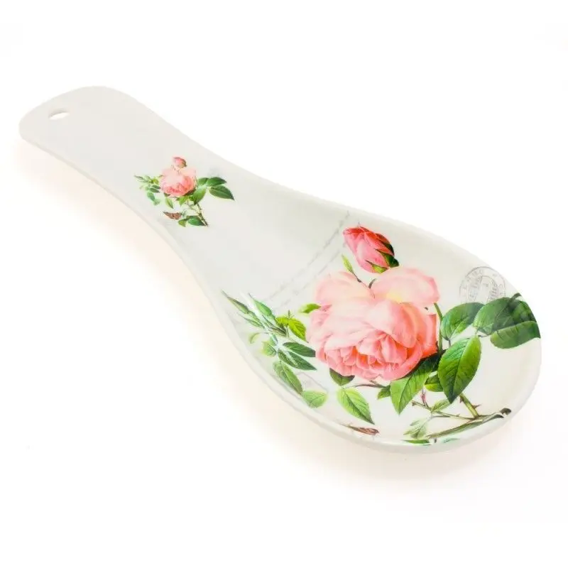 Rose design romantic style melamine spoon rest