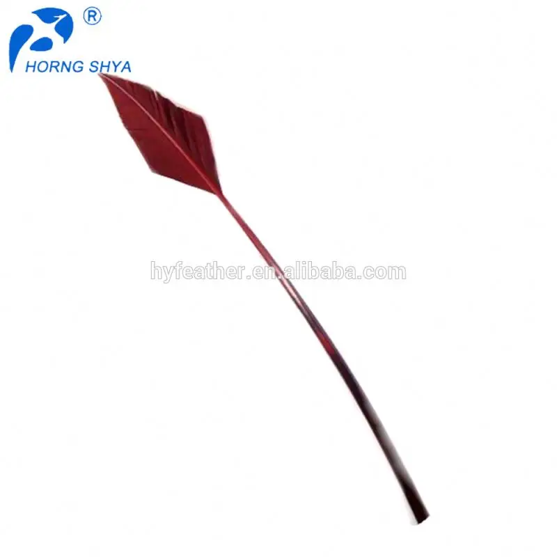 Dyed Arrow Head Turkey Feather for Millnery Craft DIY Headdress Hat Carnival Costume Cosplay Accessory Carnival Party Decor