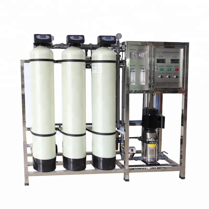 CE ISO Approved 500LPH RO water treatment system with auto water softener