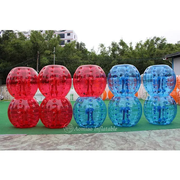 Half Red/ Blue Inflatable Bumper Bubble Soccer Ball With Window