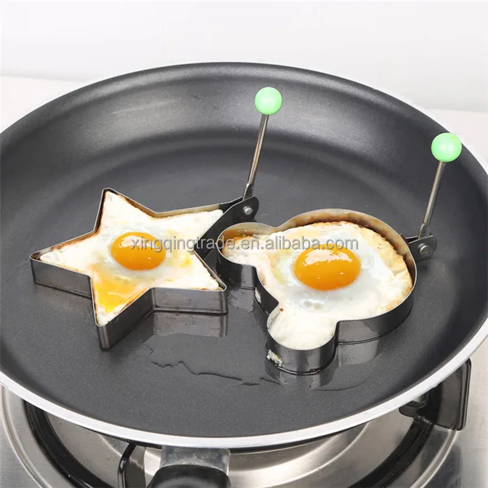 Stainless steel form for frying eggs tools omelette mould device egg/pancake ring egg shaped kitchen appliances
