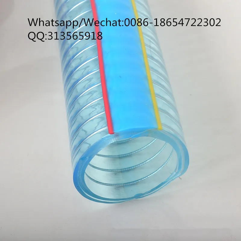 Without Smell Transparent PVC Steel Wire Reinforced Spring Hose PVC Thunder Hose
