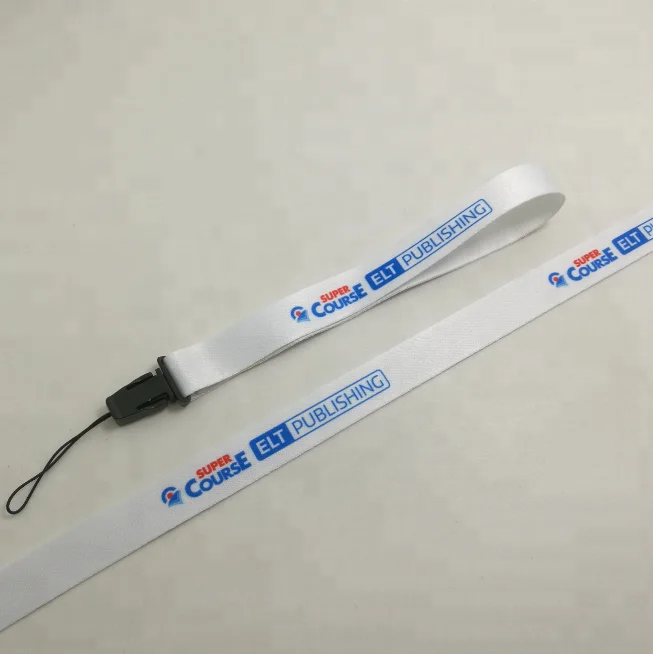 polyester wrist strap with detachable cell loop for Phone , USB /Key / Door card  / bus card