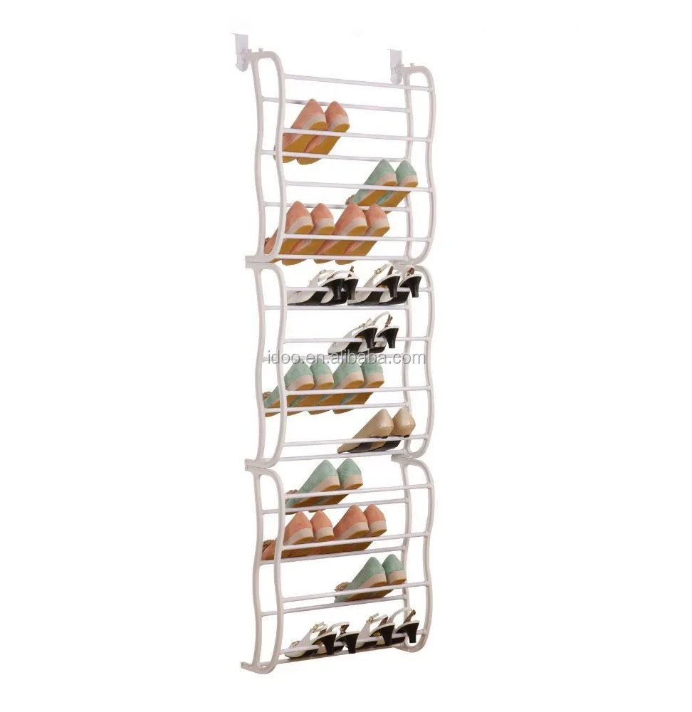 Adequate Inventory 36 Pairs Over The Door Shoe Rack Diy 12 Layer Hanging On The Door