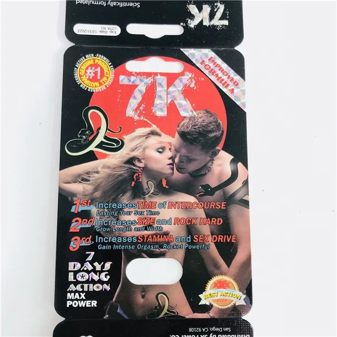 Hot Sale Red Mamba / Black Mamba / 7k Blister Paper Cards For male enhancement Capsule Pill Packaging