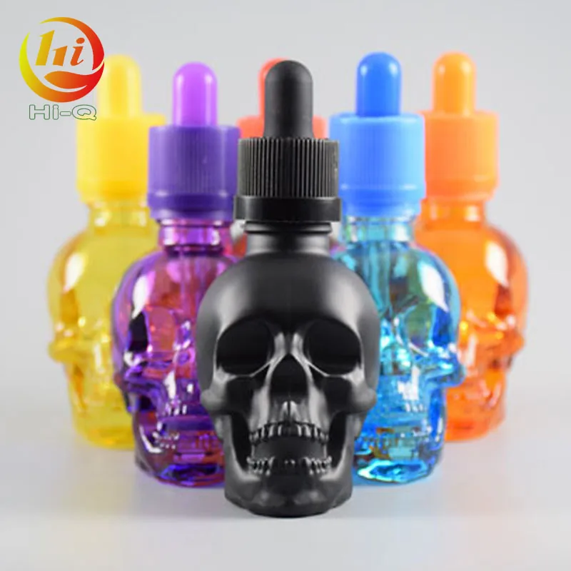 15ml dropper glass dropper bottle with pipette 30ml 50ml essential oil glass skull bottle with child proof dropper