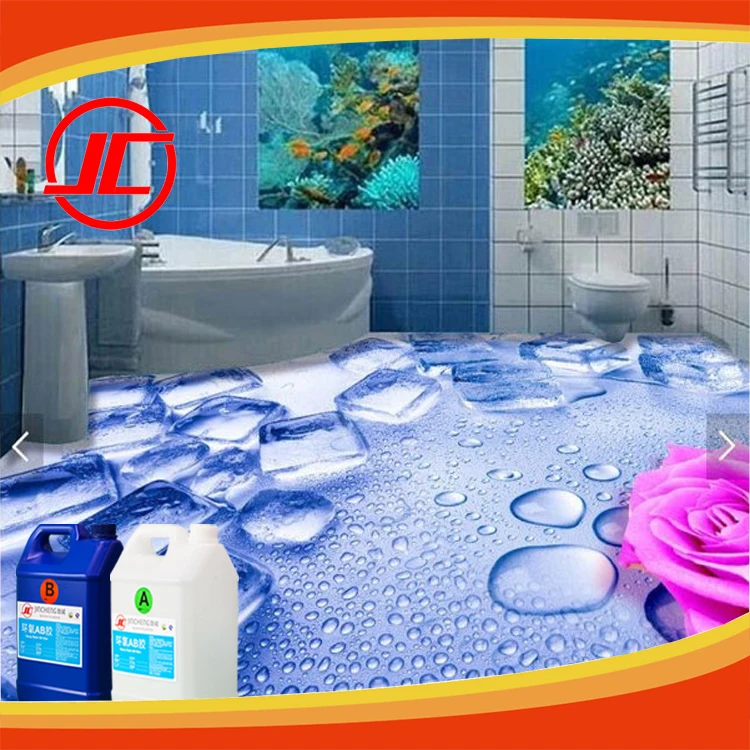 Epoxy 3D Wall Panel Flooring Adhesive Wallpaper Shark Waterproof 3d flooring vinyl bathroom