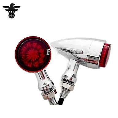 Chrome Vintage Bullet Motorcycle Indicator Turn signals lights for Yamaha Custom
