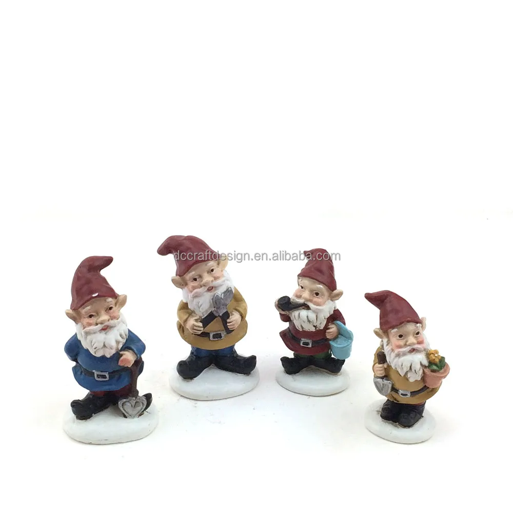 
Fairy garden miniatures resin gnoem holding tools 