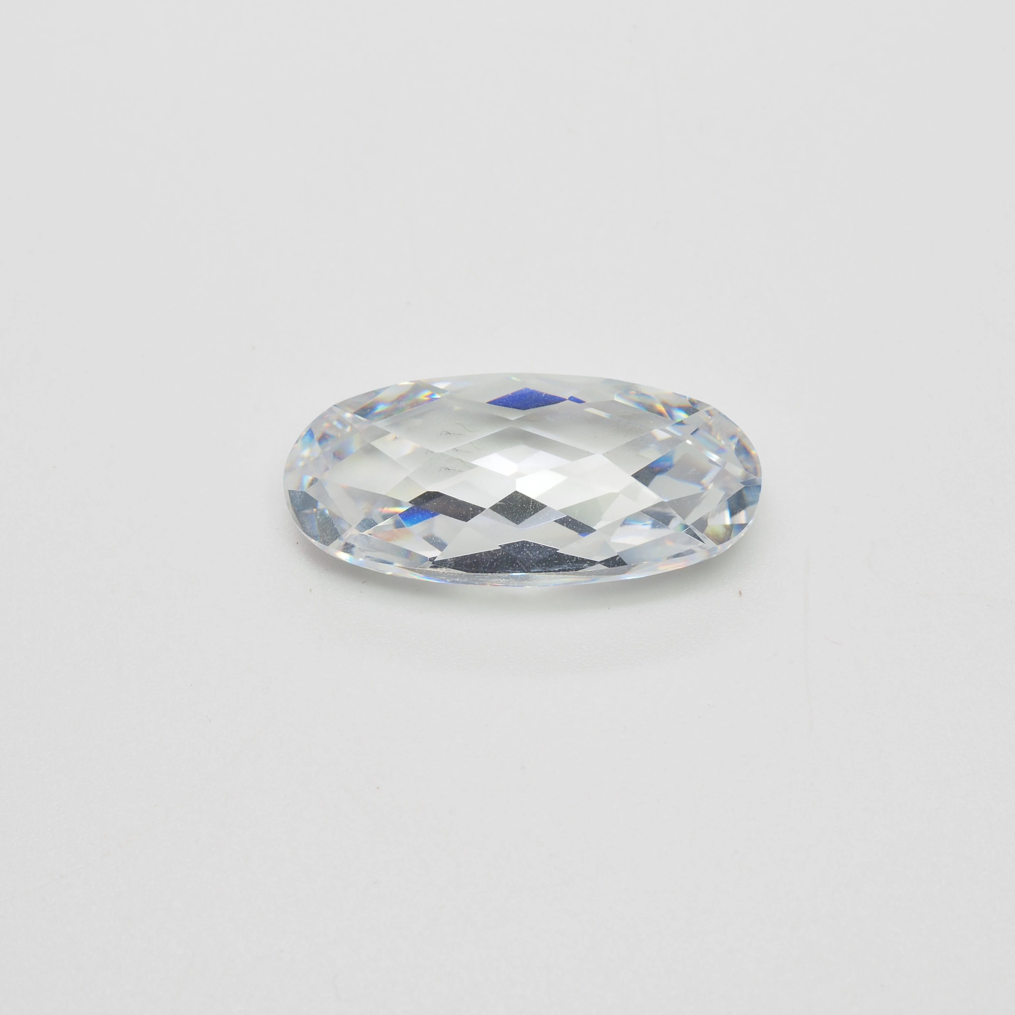 natural decorative  oval cut white cz stone cubic zirconia Loose Gemstone for Jewelry