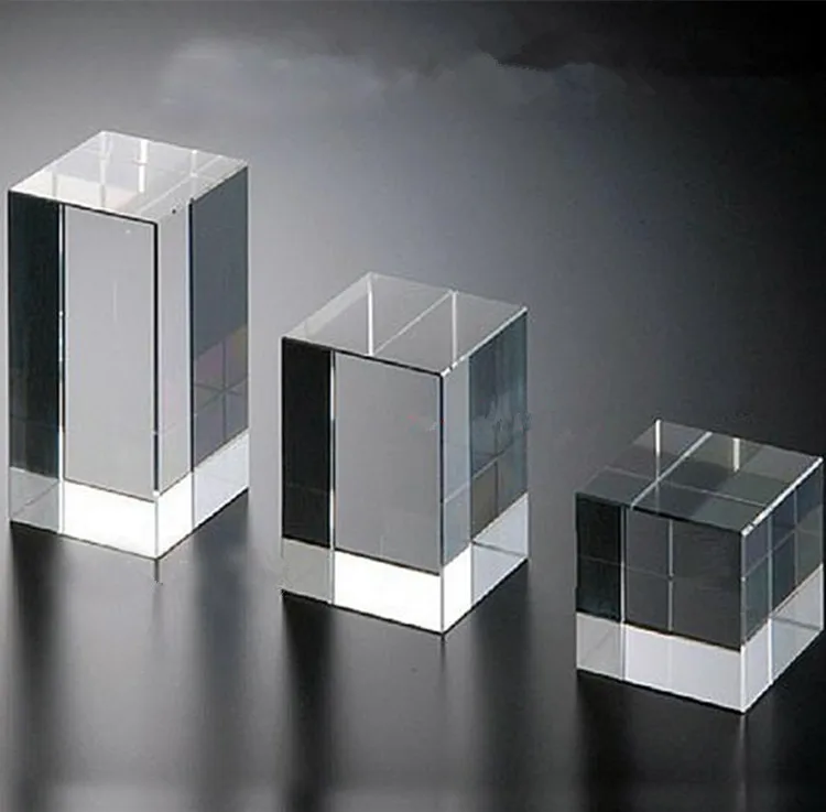 regular blank solid crystal glass cube wholesale
