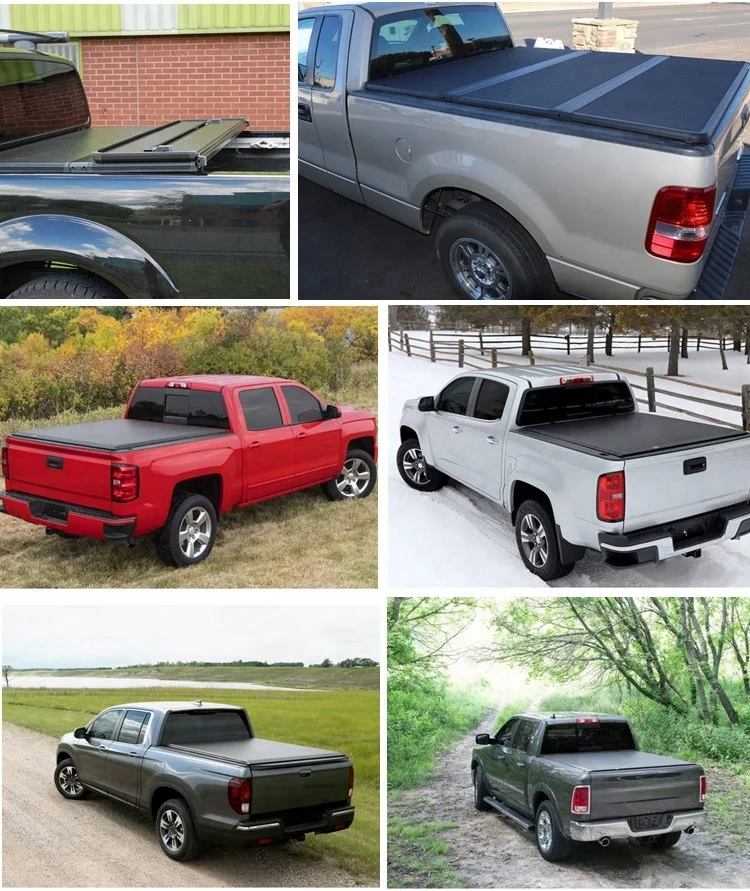 
High Quality Soft Folding Tonneau Cover Pickup Bed Cover For Toyota Hilux Revo 