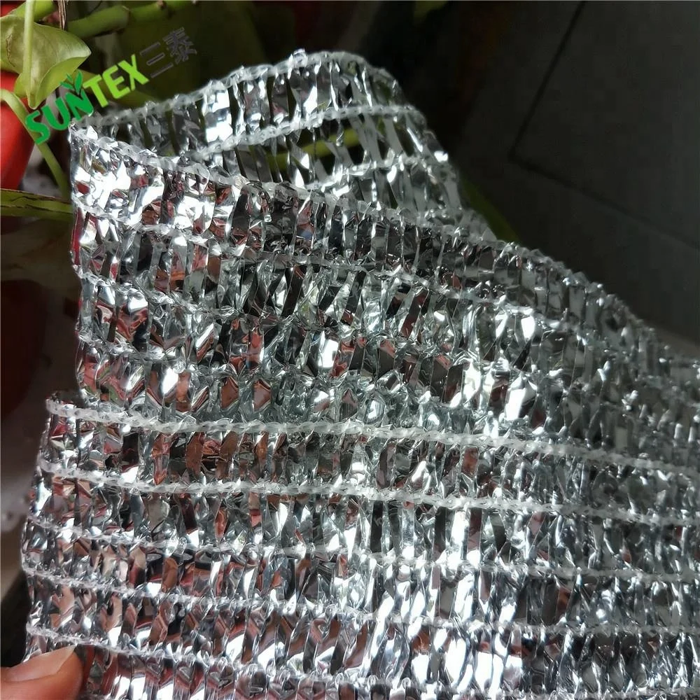 Светоотражающая алюминиевая затеняющая сетка, серебристая затеняющая сетка из ткани, тепловая алюминиевая затеняющая ткань