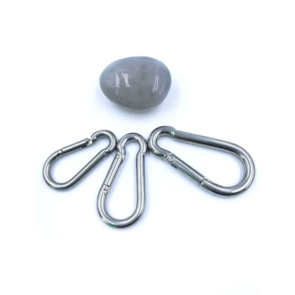 BT-245 8CM Din5299 FromC Heavy Duty 8X80mm Metal Snap Hook 304 Stainless Steel Carabiner Mousqueton