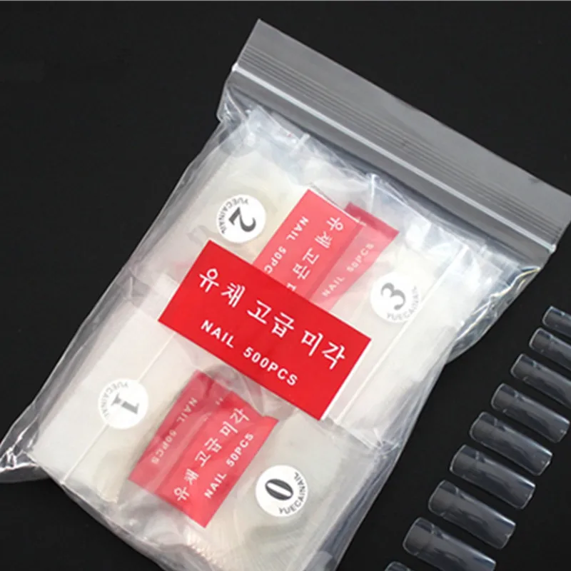 Professional Artificial False Nails French Half and Full Cover 500pcs Fake Nails Salon French Nail Tips