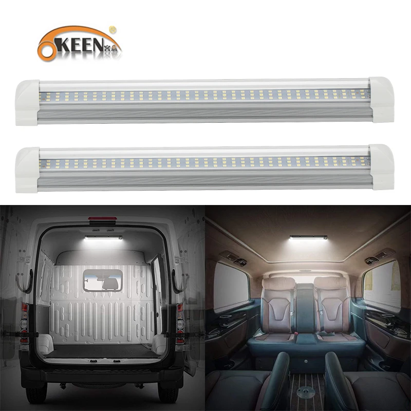 KEEN USA Free Shipping Super Bright Interior Light Bar LED Strip with On y Off Switch for Lorry Truck Boat Motor home Caravan