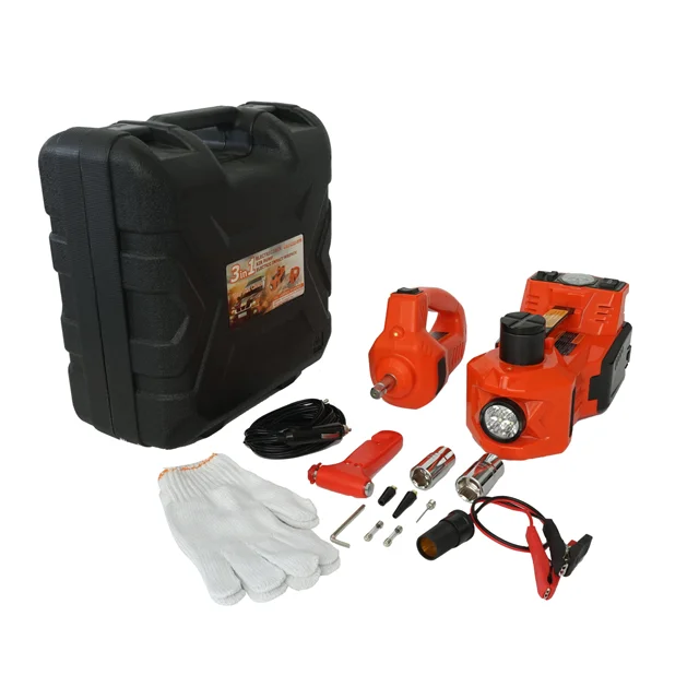 New electric 3 in1 car repair tool kit impact wrench and hydraulic jack