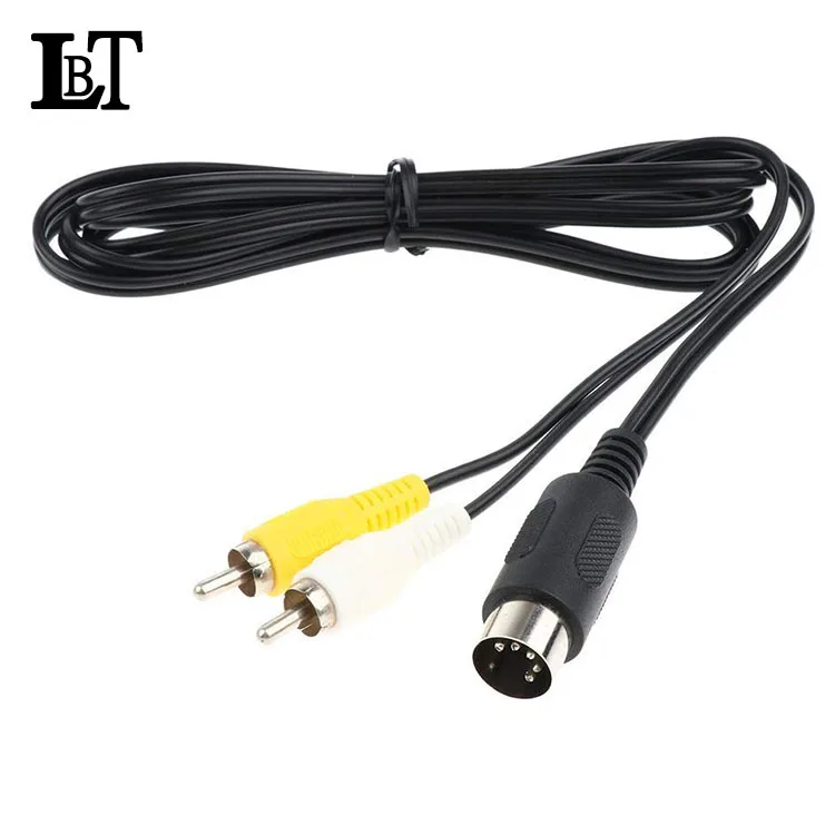 LBT Hot Selling Cable  Audio Video AV Composite/Component RCA Cable for Sega Saturn Console System 1.8m