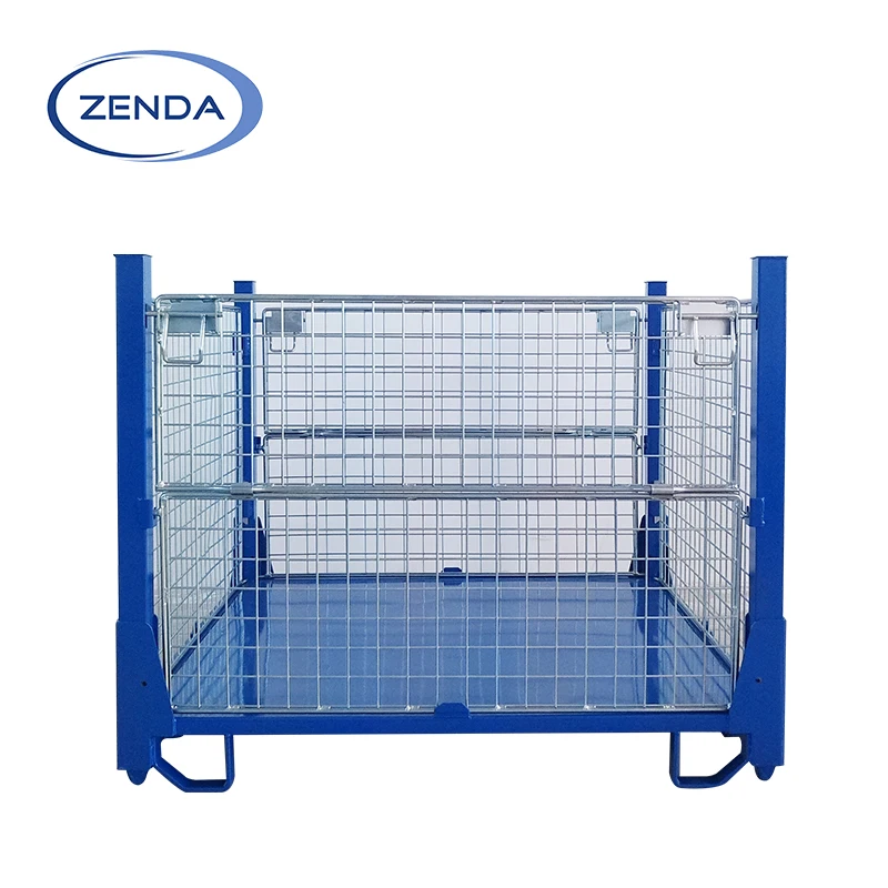 Quality Guarantee European Type Wire Container Pallet Cage Stillages Steel Mesh Box