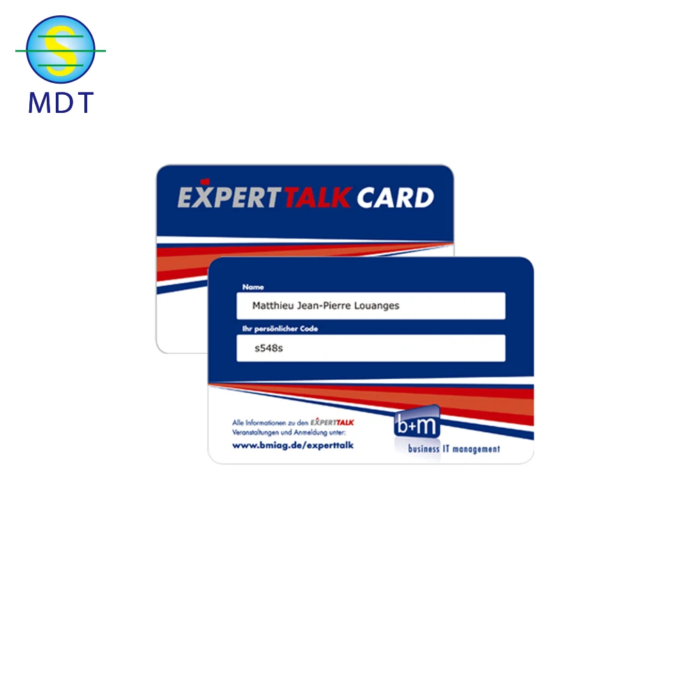 DU Plastic card printing glossy magnetic stripe loyalty card membership card