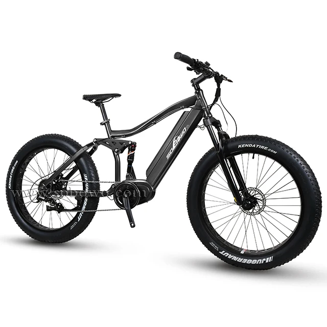 36V 250W Bafang Crank Mid Drive Electric Motorized Bike With Fat Tire