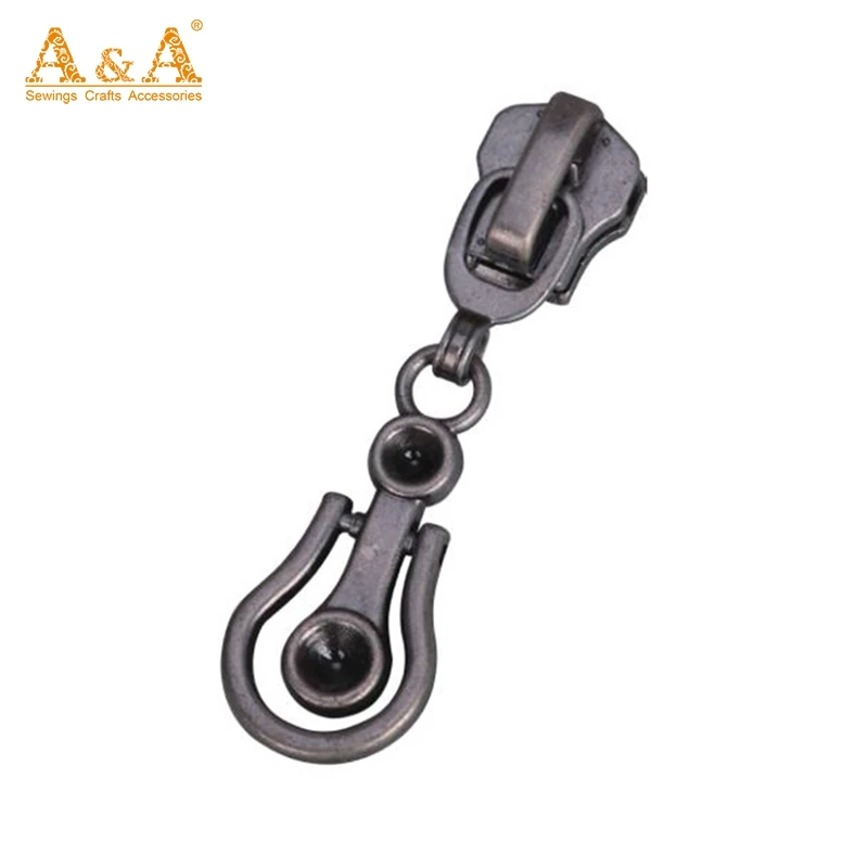 Factory Custom Durable and Reusable Zip Slider, Luggage Metal Zipper Slider Puller