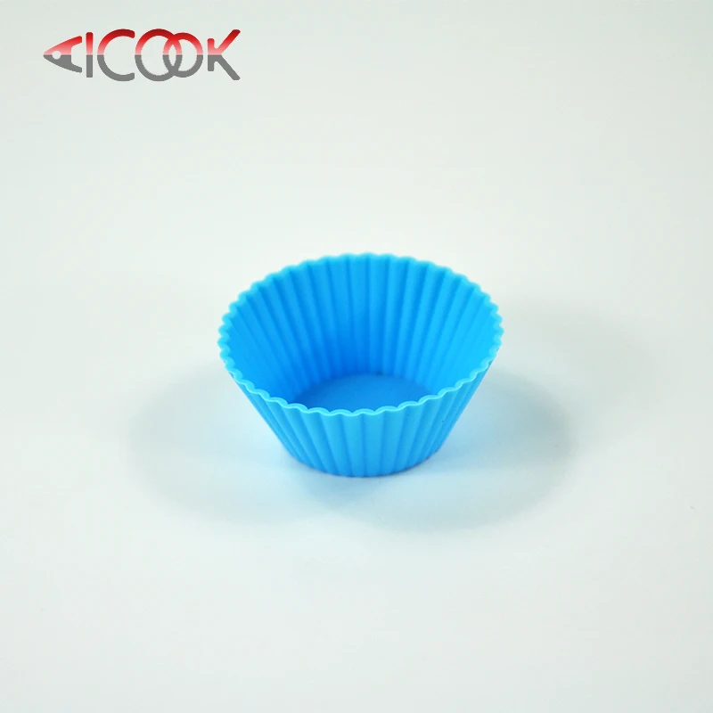Multi colors silicone baking mold of cup shape DIY tart mould muffin cup