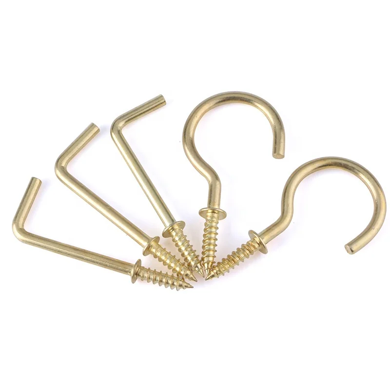 Sandingsheng customized L shaped metal wire right angle wood screw hook