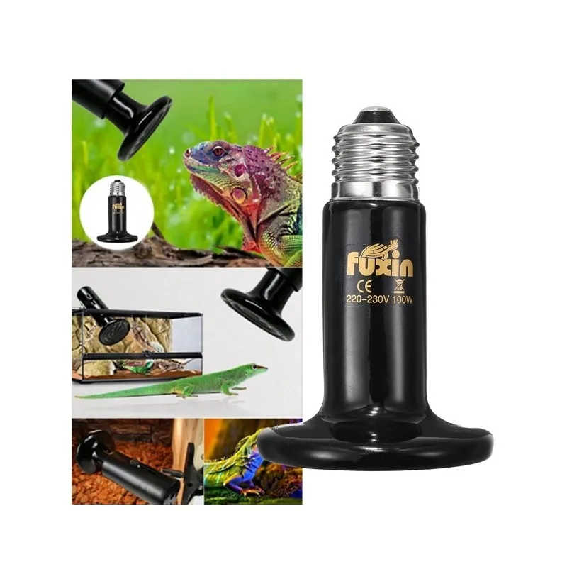 25W 50W 75W 100W 220V Ceramic Emitter Heated Pet Heat Breeding Light cone reptile heating lamp