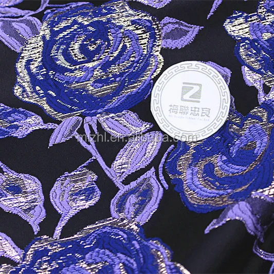 2023 new party dresses garments 3D embossed shine metallic jacquard fabric