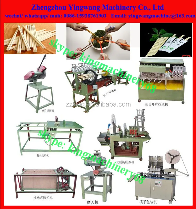wooden xhopsticks machine bamboo product manufacturing machine