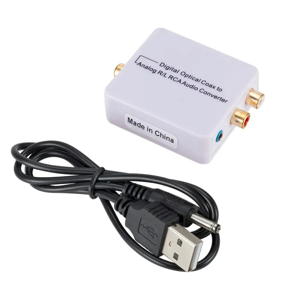Digital to analog audio converter support Toslink Coaxial input R/L audio 3.5mm headphone output factory supply