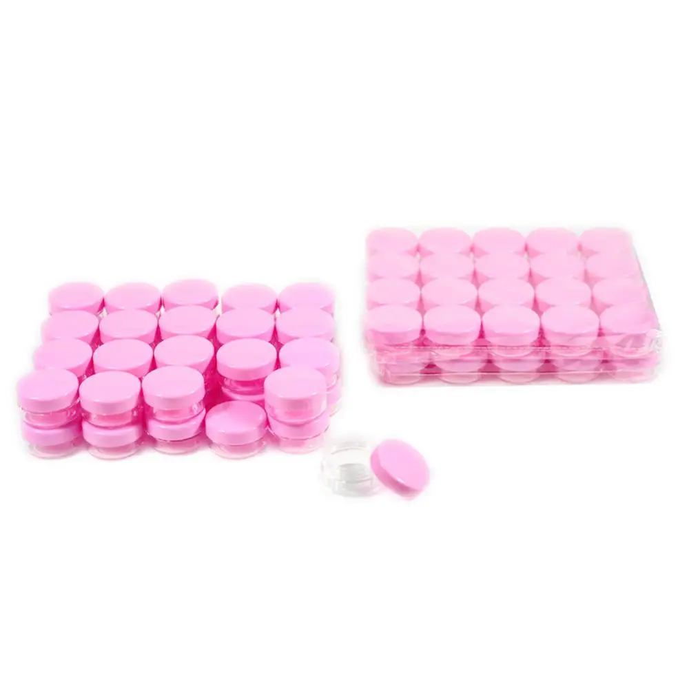
Factory price cheap empty plastic mini cosmetic 10 gram jar pink cosmetic jars and bottles 