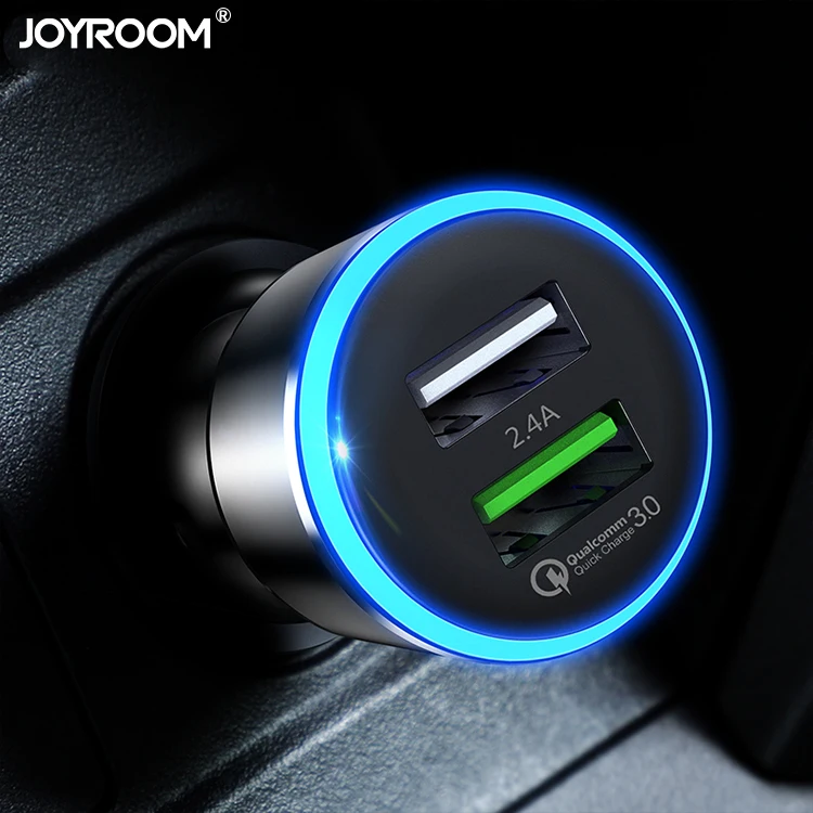 
Joyroom 2.4A Dual Usb Car Charger Fast For Android Car Charger Adapter Qc 3.0 