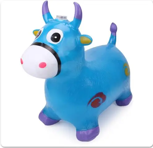Jumping animal toy PVC inflatable bouncing horse with music and paint normal hopping animal