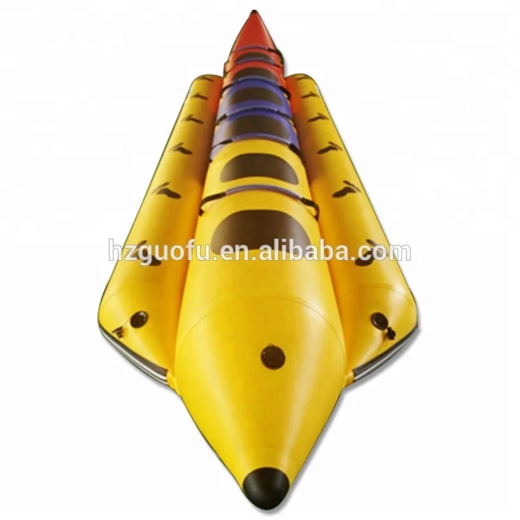 Commercial 6 Person Inflatable Banana Boat Tube For Skiing On Water