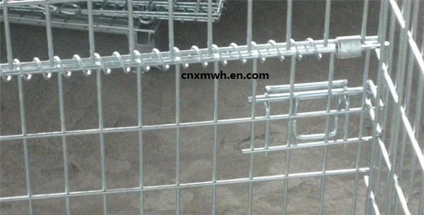 Industrial metal basket wire mesh box pallet container,Stackable Steel Wire Mesh Warehouse Pallet Cage,Stacking Wire Mesh Basket