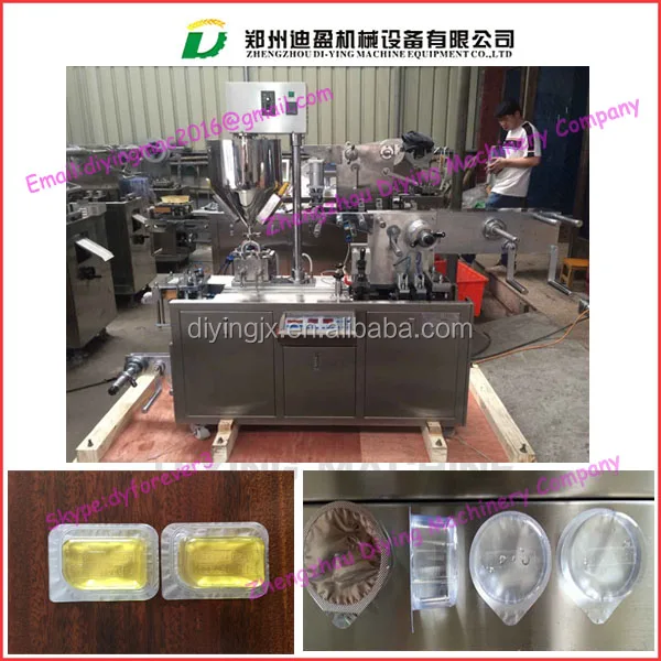 Small Automatic Paste Liquid Honey Jam Butter Ketchup Margarine Blister Packing Packer Machine