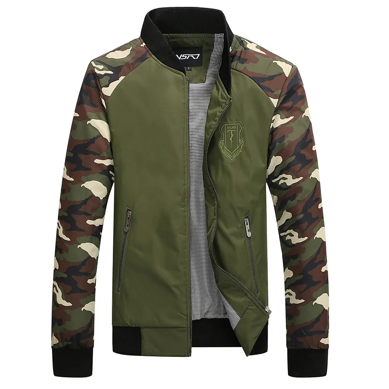 Latest Design American Baseball Jacket Mens Collar Camouflage Jacket