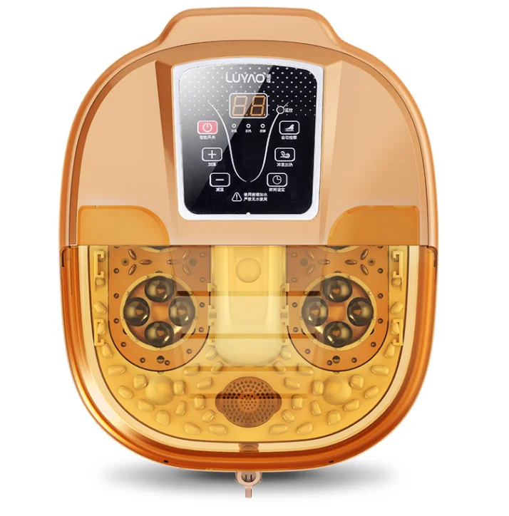 Multifunction portable pedicure basin heated infrared electric air bubble foot spa bath massager LY-258A