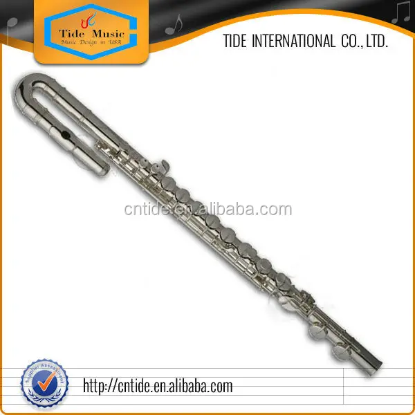 China made silver plated alto flute popular grade with case