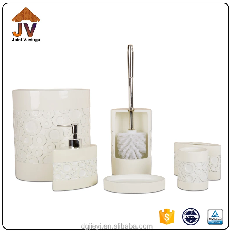 Hot Sale The popular plastic outlook 2021 hot sale new design bathroom accessories set