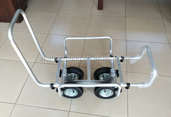 adjustable mini aluminum folding 4 wheel trolley tool cart with high quality